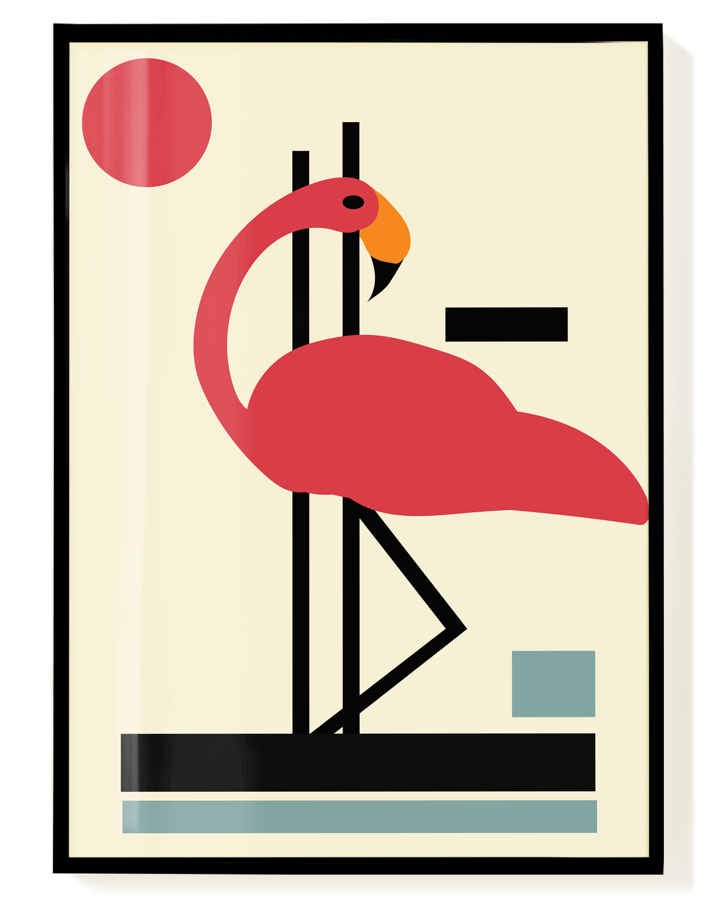 Flamingo | Handmade Poster – Wallera®