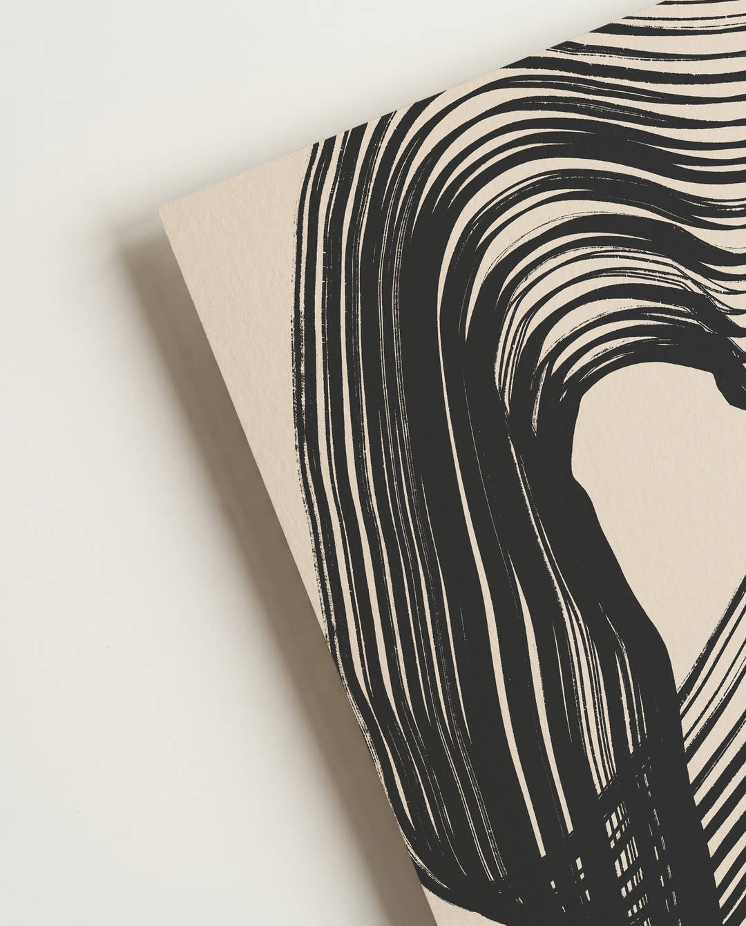 Abstraktes Linien Poster – Fliessende Linienfalten