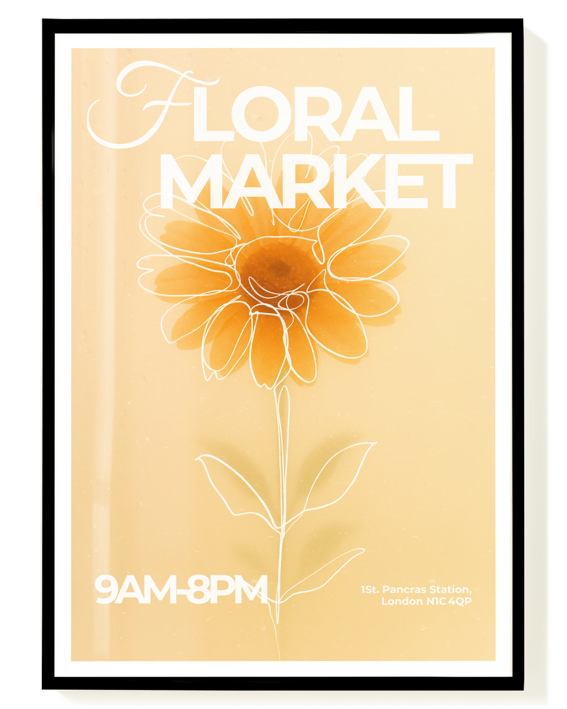 Floral Market | Helles Blumen-Poster – Wallera®
