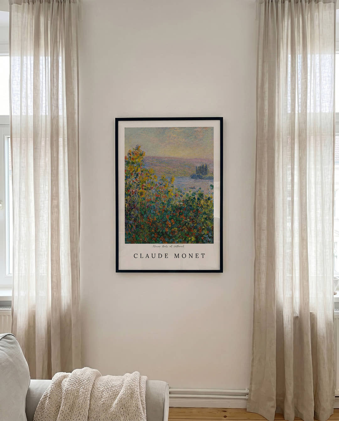 Flower Beds at Vétheuil – Claude Monet | Kunstposter