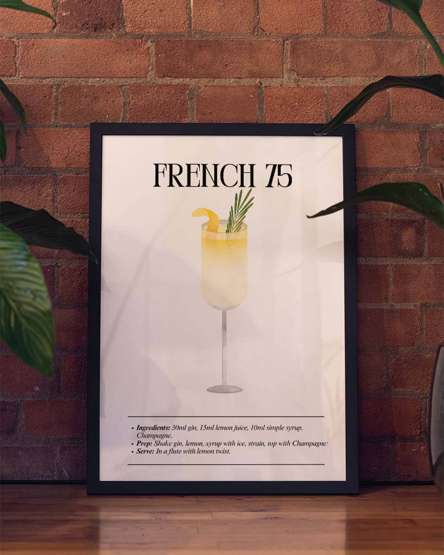 French 75 Cocktail Poster – French 75