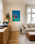 Gasstation | Modernes Architektur-Poster