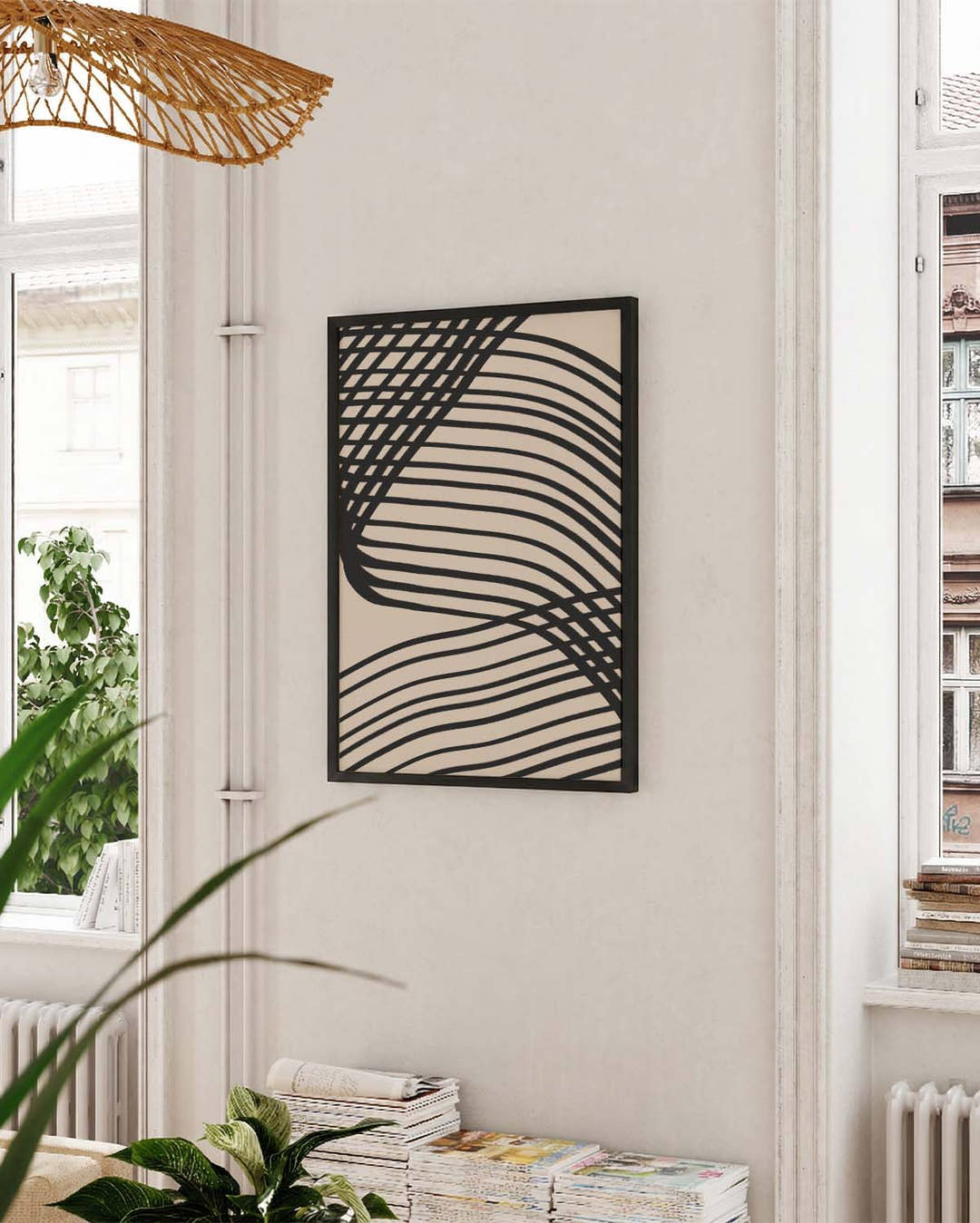 Geometrische Wellen Poster – Geometrische Wellenlinien