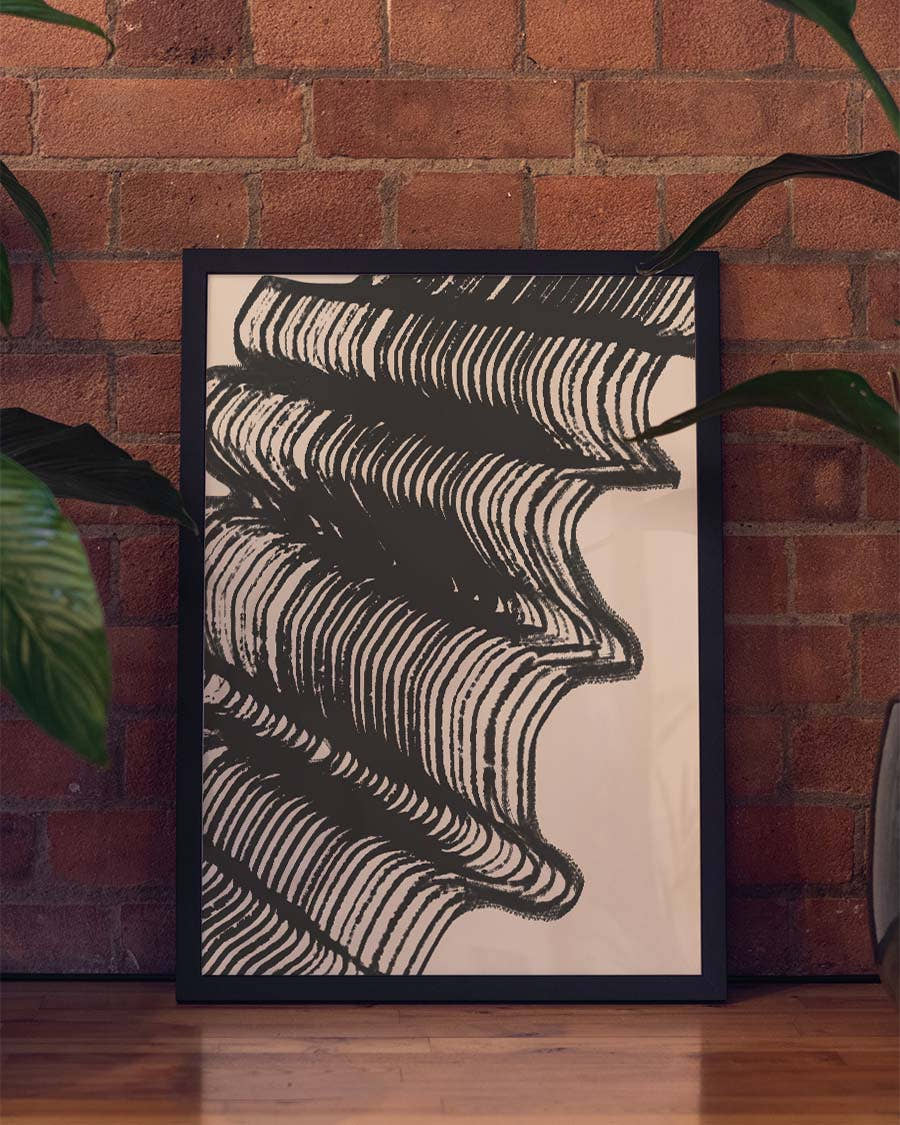Abstrakte Linienbewegung Poster – Geschichtete Linienbewegung