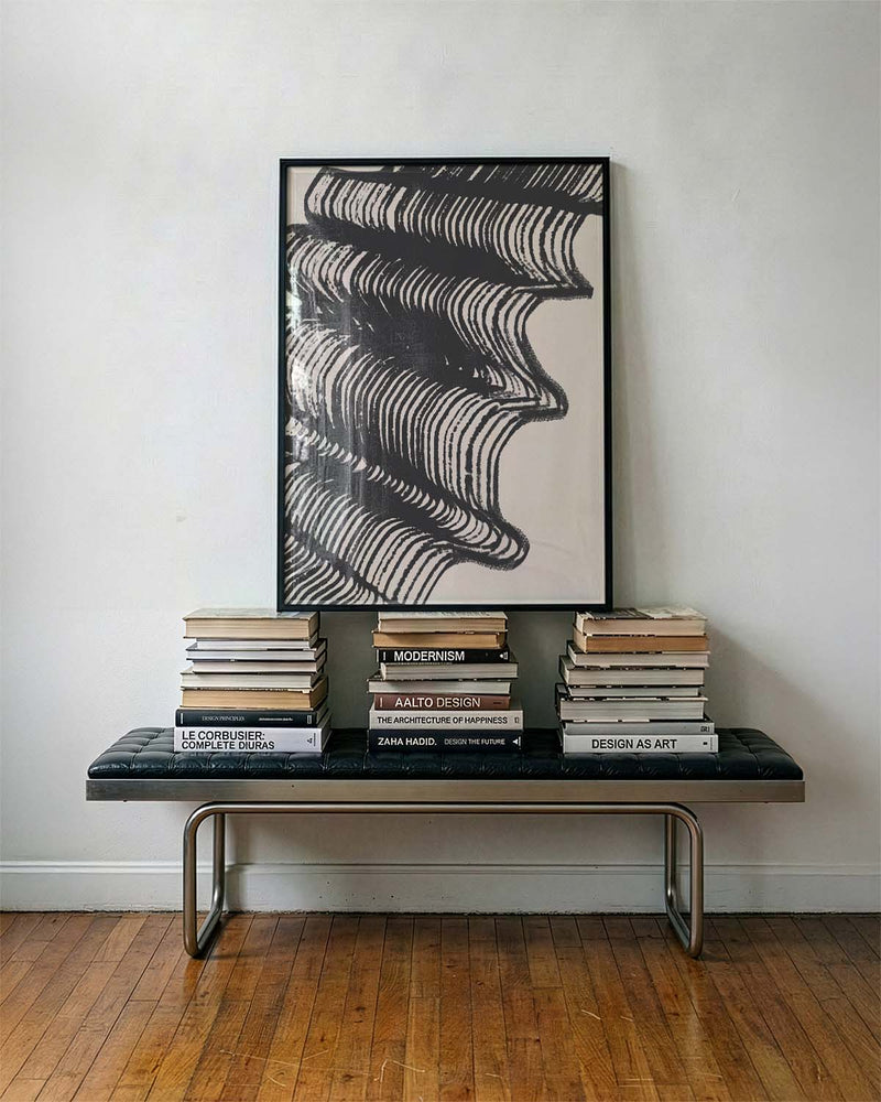 Abstrakte Linienbewegung Poster – Geschichtete Linienbewegung