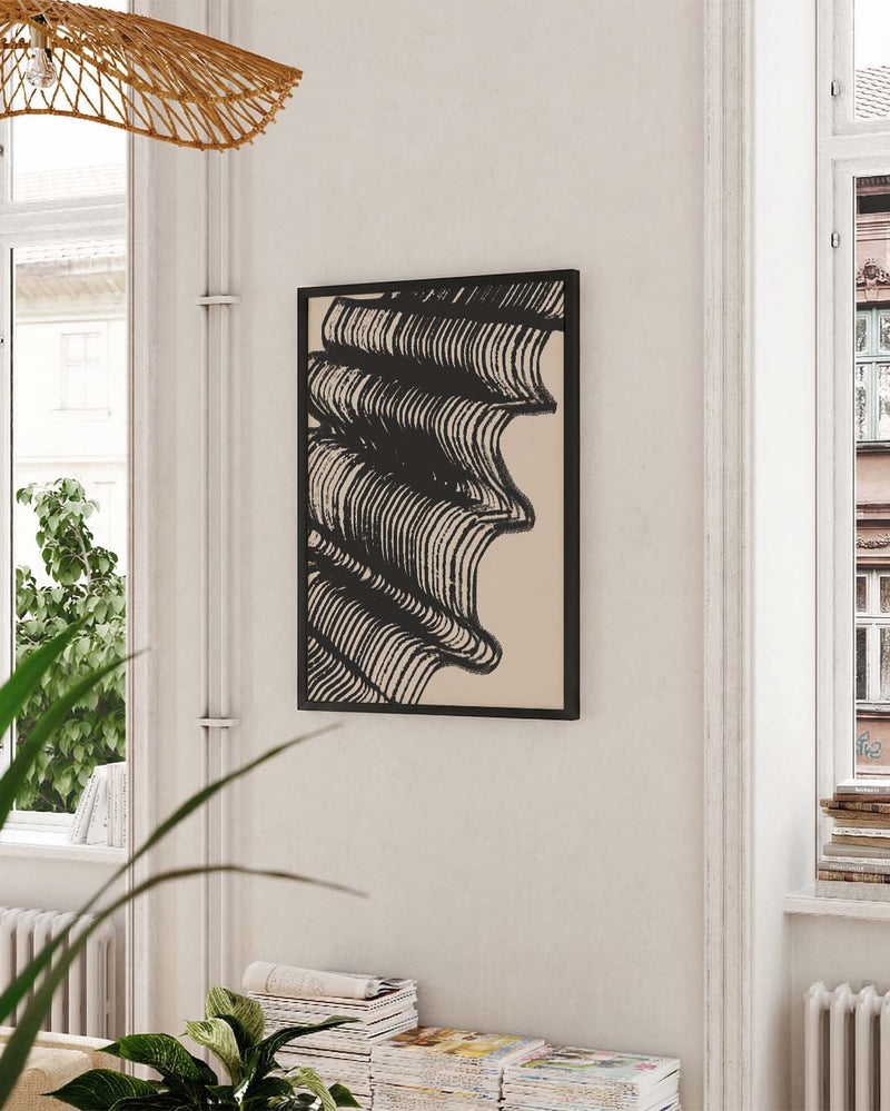 Abstrakte Linienbewegung Poster – Geschichtete Linienbewegung