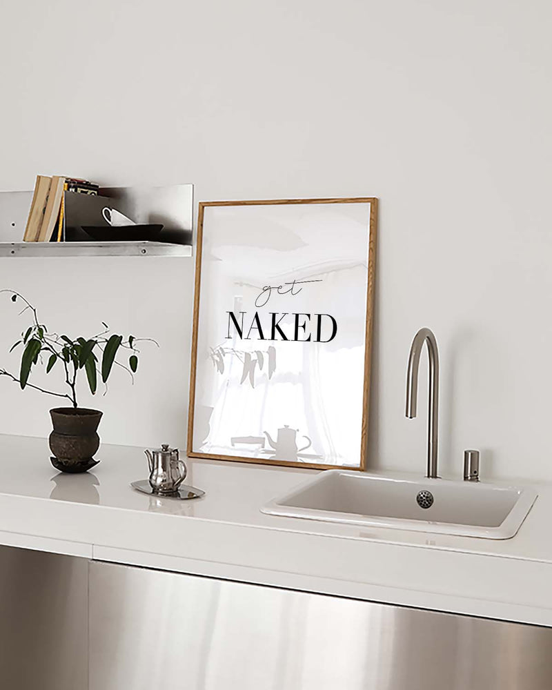 Get Naked Typografie Poster – Get Naked
