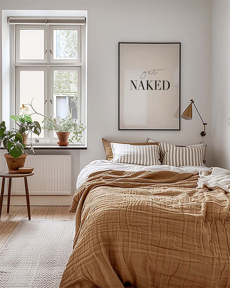 Get Naked Typografie Poster – Get Naked