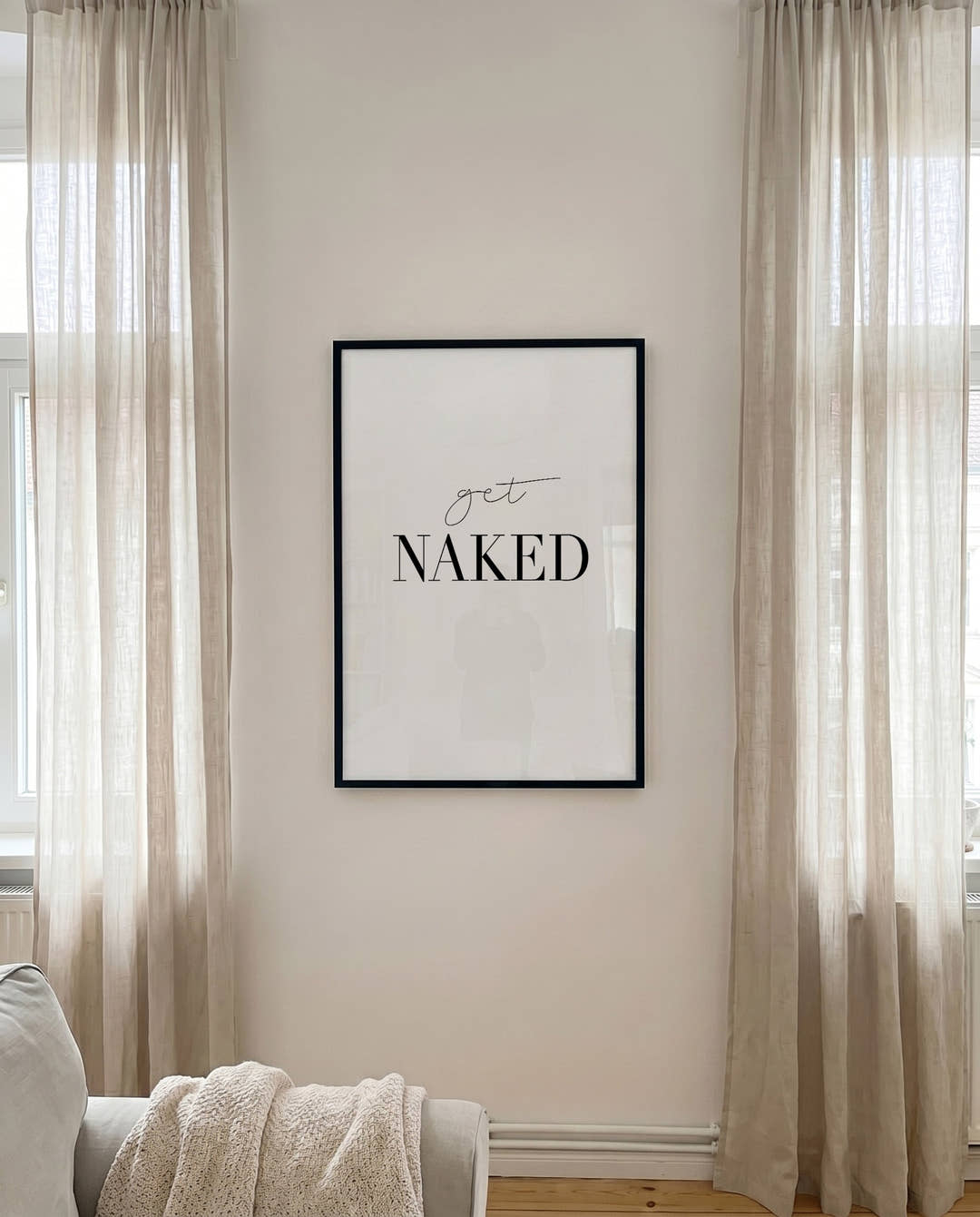 Get Naked Typografie Poster – Get Naked