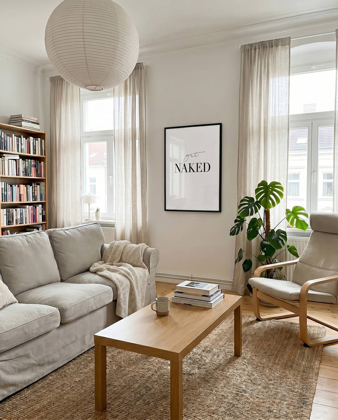 Get Naked Typografie Poster – Get Naked