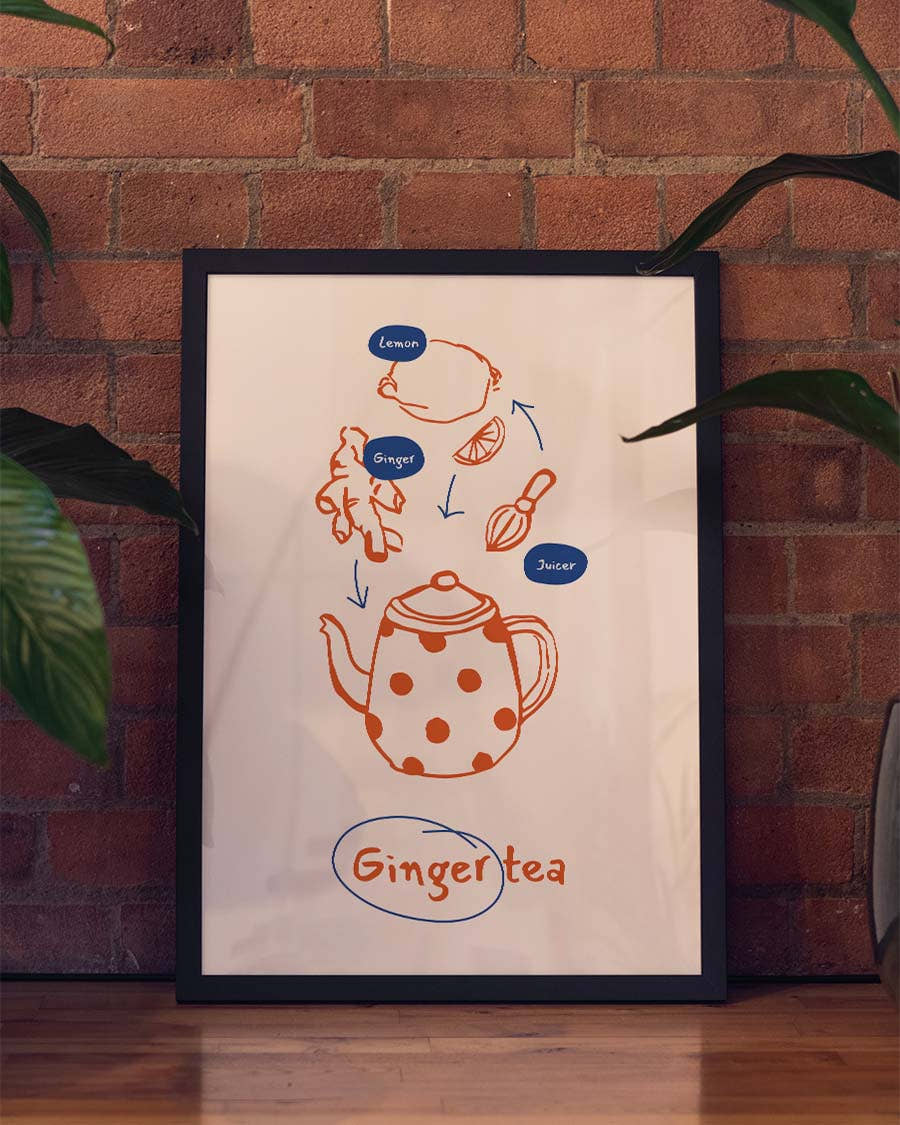 Ginger Tea Illustration Poster – Ginger Tea
