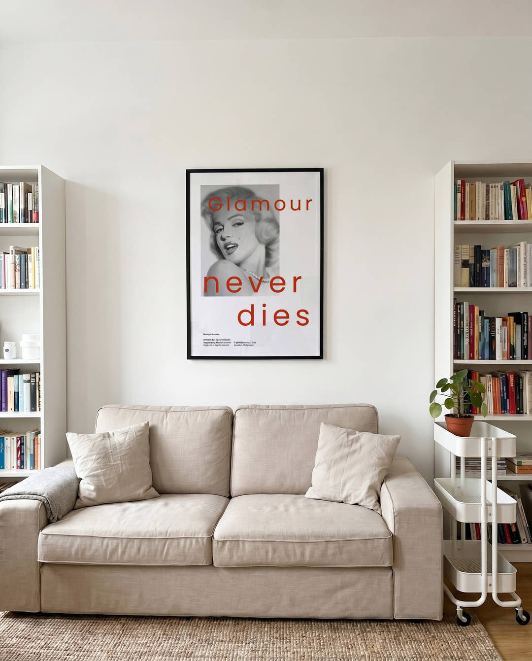 Glamour Never Dies | Vintage-inspiriertes Portrait-Poster