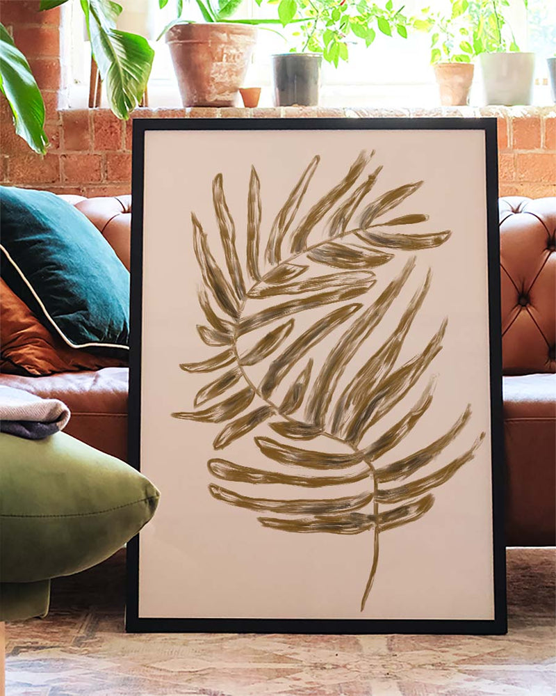Golden Palm Leaf Poster – Golden Palm Leaf