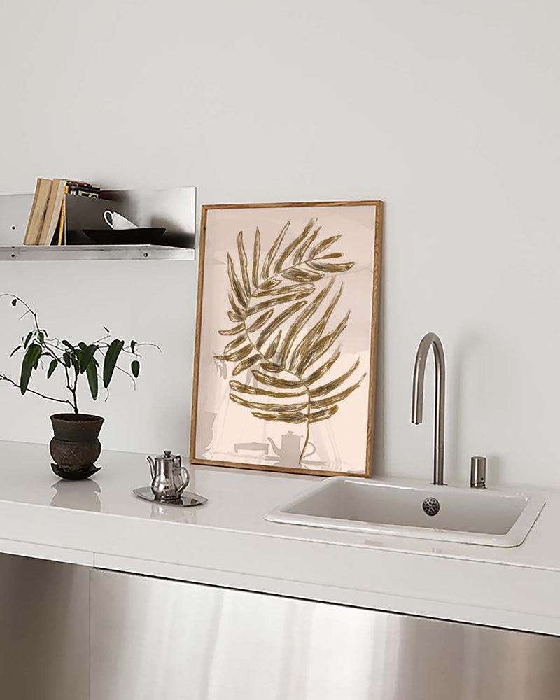 Golden Palm Leaf Poster – Golden Palm Leaf