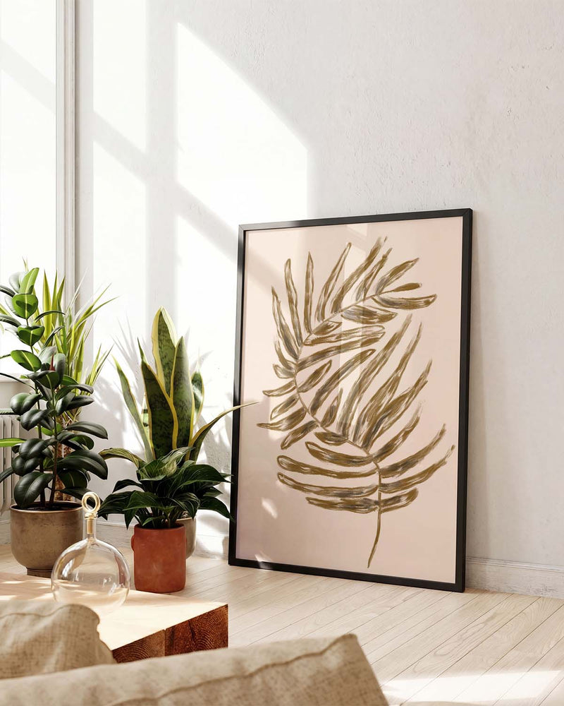 Golden Palm Leaf Poster – Golden Palm Leaf