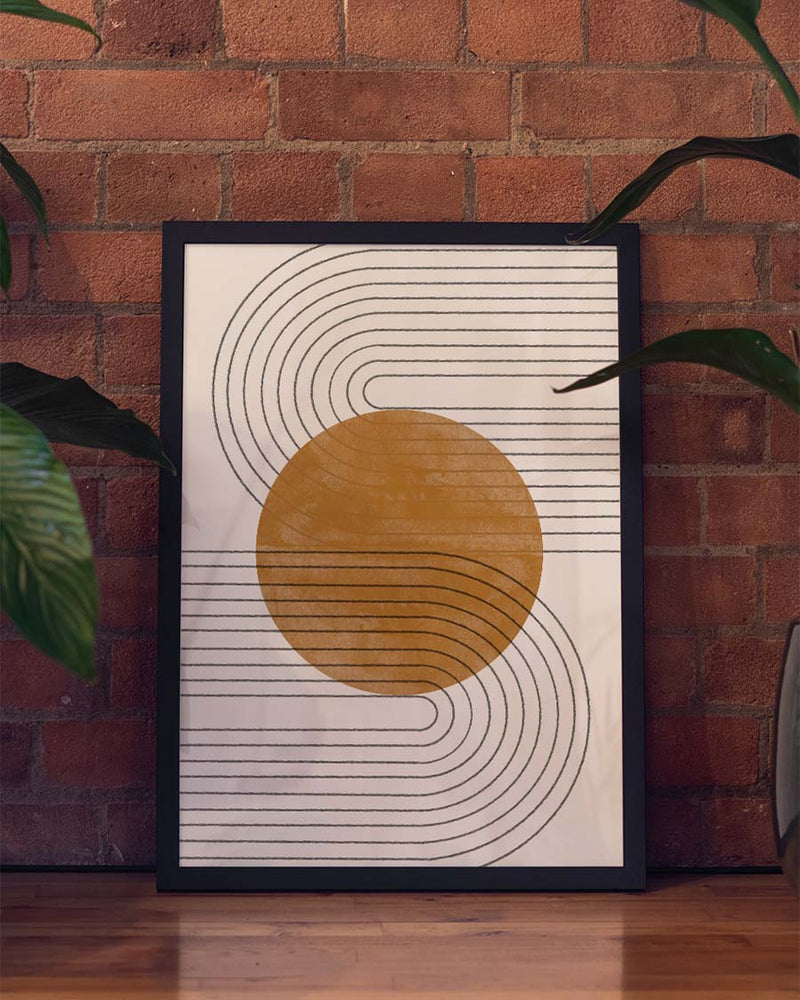 Golden Sun Abstract Poster – Golden Sun