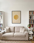 Minimalistisches Sonnen Poster – Golden Sunburst Minimal