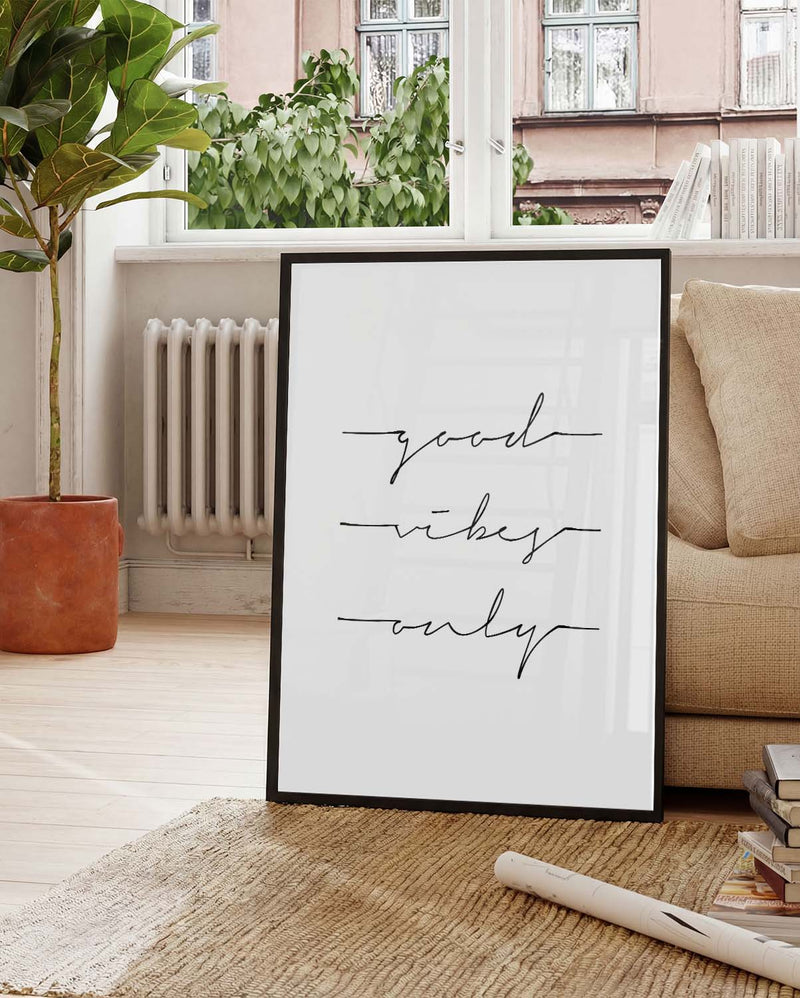 Good Vibes Only Typografie Poster – Good Vibes Only