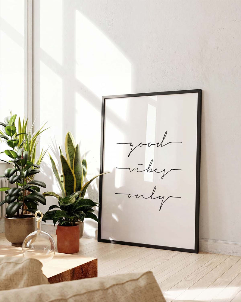 Good Vibes Only Typografie Poster – Good Vibes Only