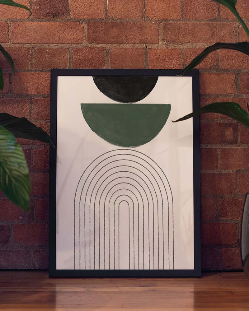 Green Arch Abstract Poster – Green Arch Stack
