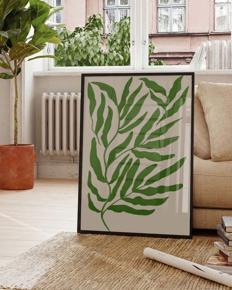 Grünes Botanisches Blatt Poster – Green Botanic Leaf
