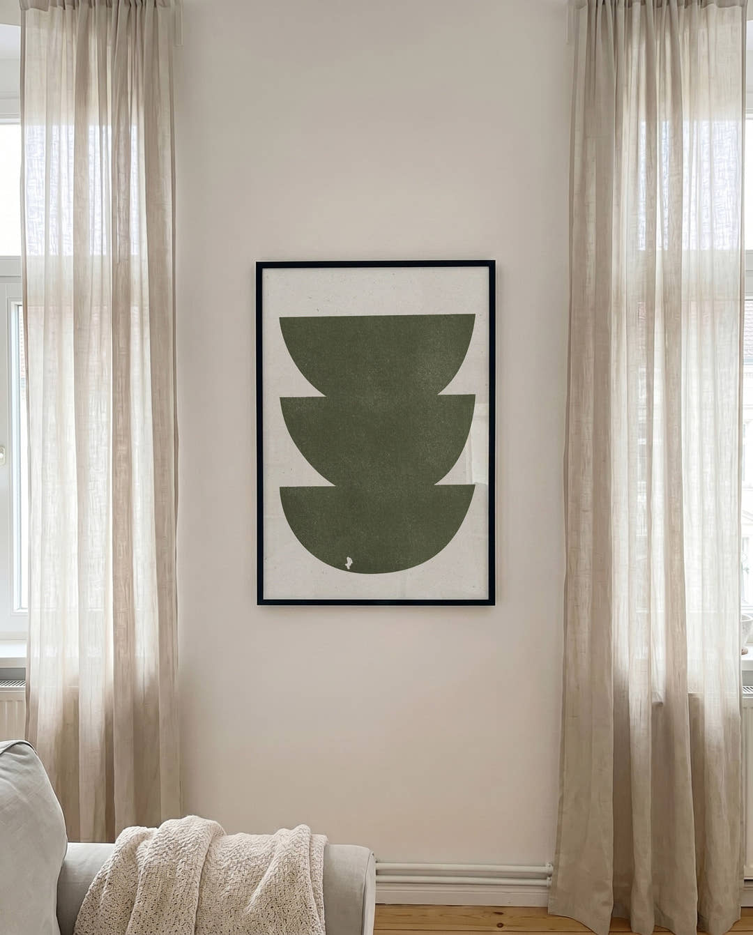 Grünes Geometrisches Stapel Poster – Green Geometric Stack
