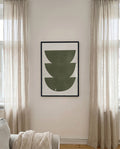 Grünes Geometrisches Stapel Poster – Green Geometric Stack