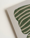 Grünes Gestreiftes Blätter Poster – Green Striped Leaves