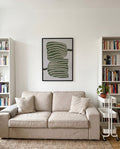 Grünes Gestreiftes Blätter Poster – Green Striped Leaves