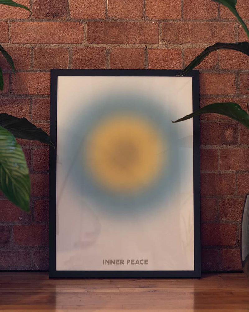 Abstraktes Sonnen Poster – Inner Peace Sun Glow