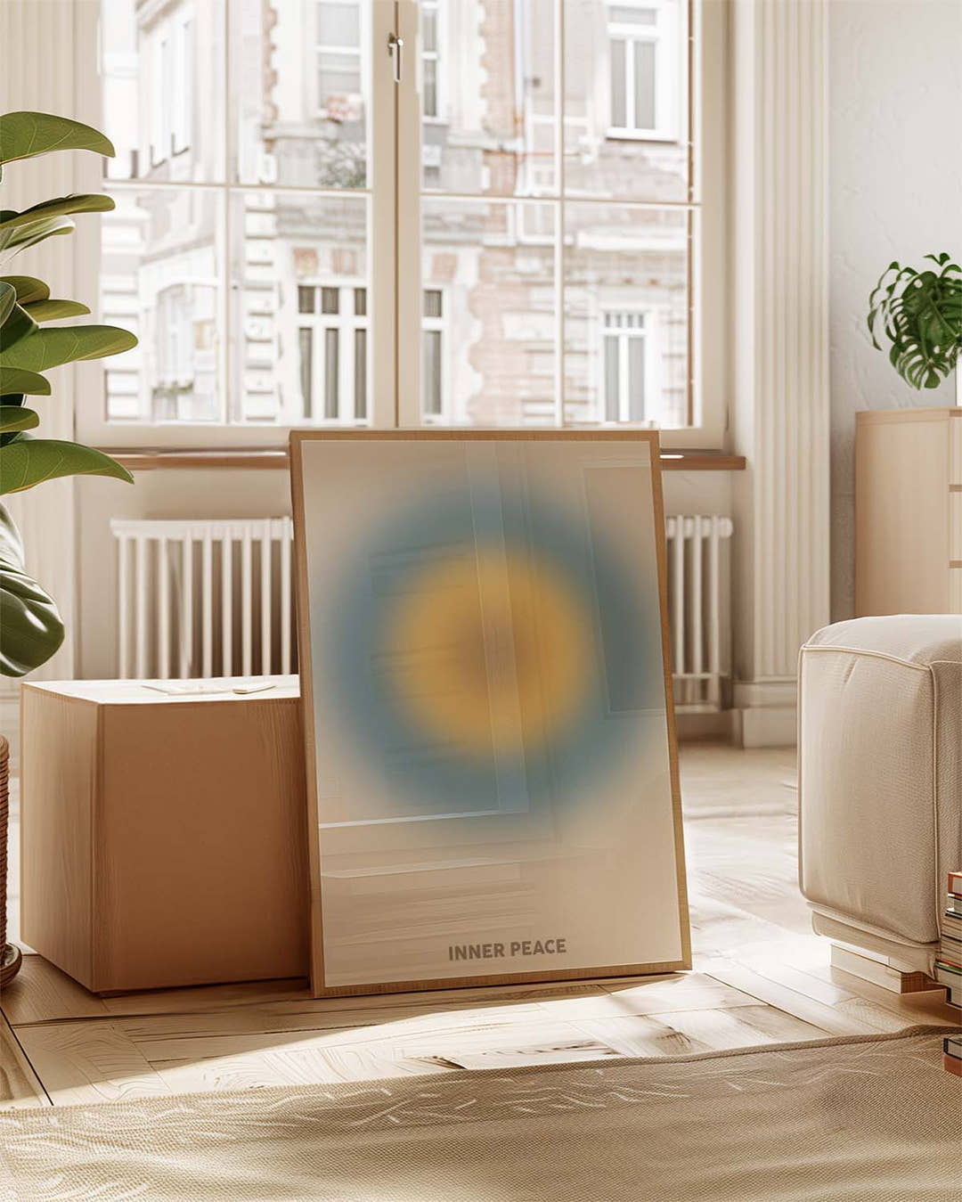 Abstraktes Sonnen Poster – Inner Peace Sun Glow