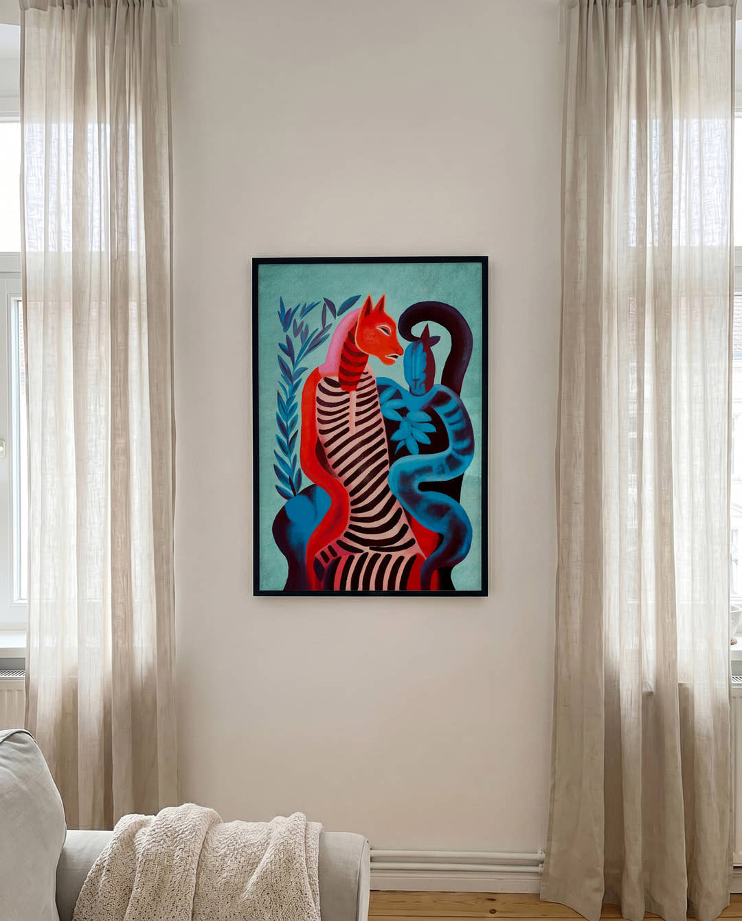 Interwoven Duality | Expressionistische Illustration Poster
