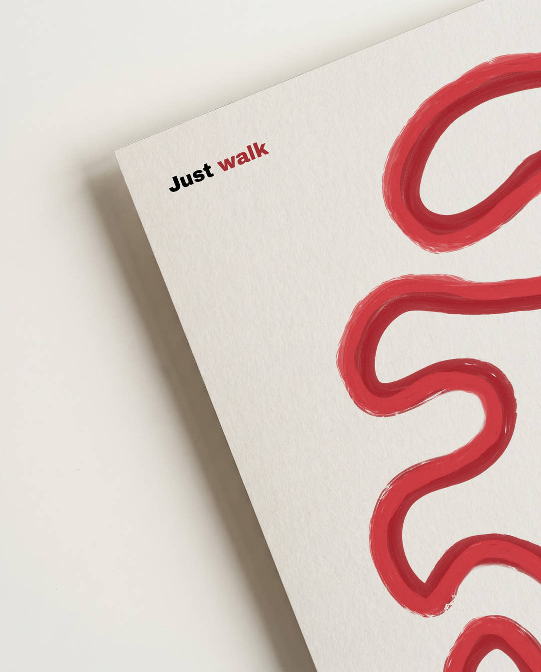 Just Walk | Modernes Typografie-Poster