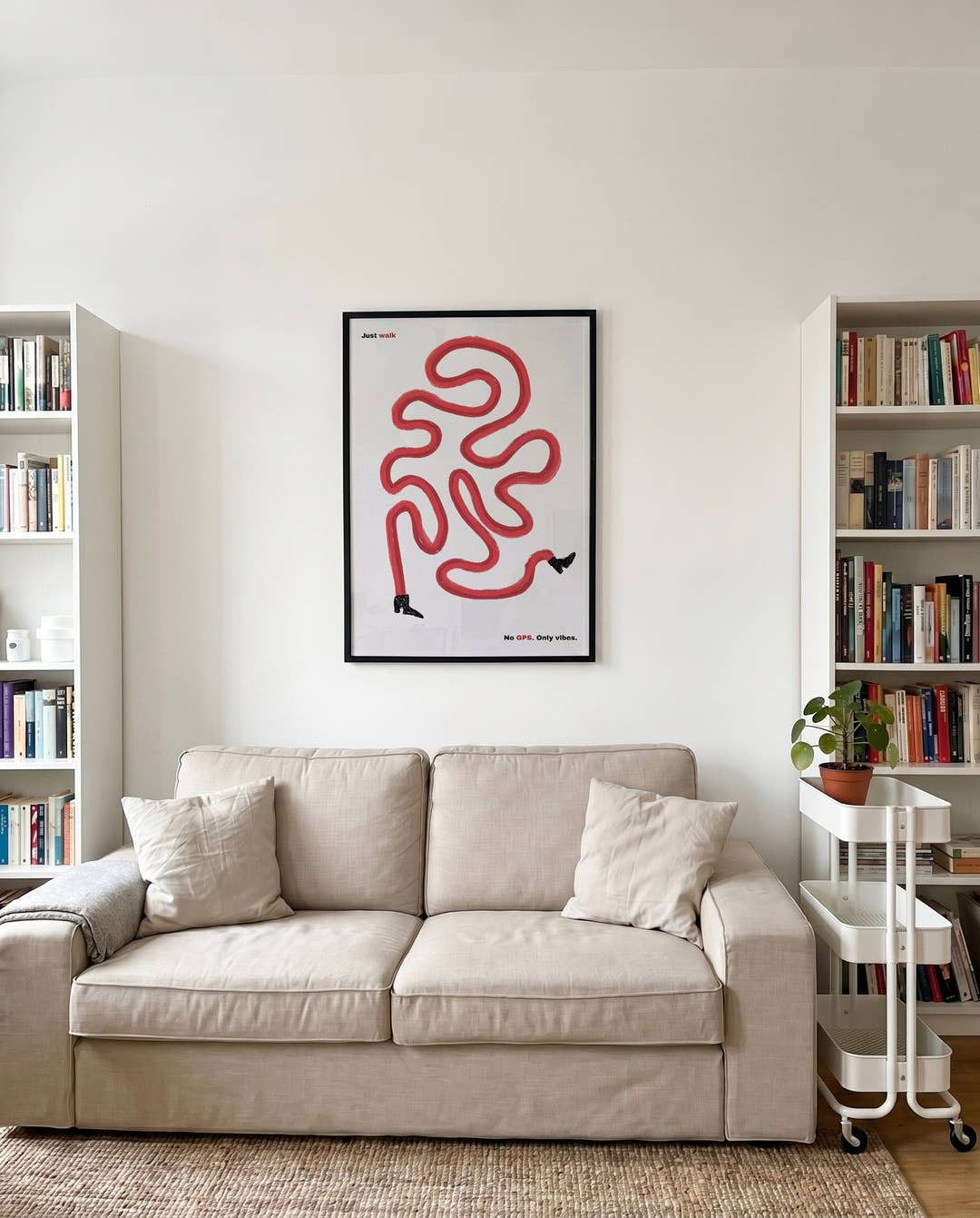 Just Walk | Modernes Typografie-Poster