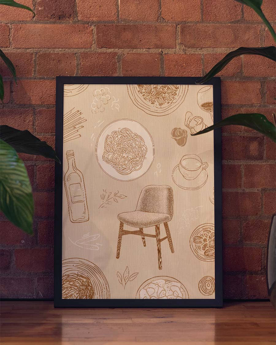Kitchen Doodle Pattern Poster – Kitchen Doodle Pattern
