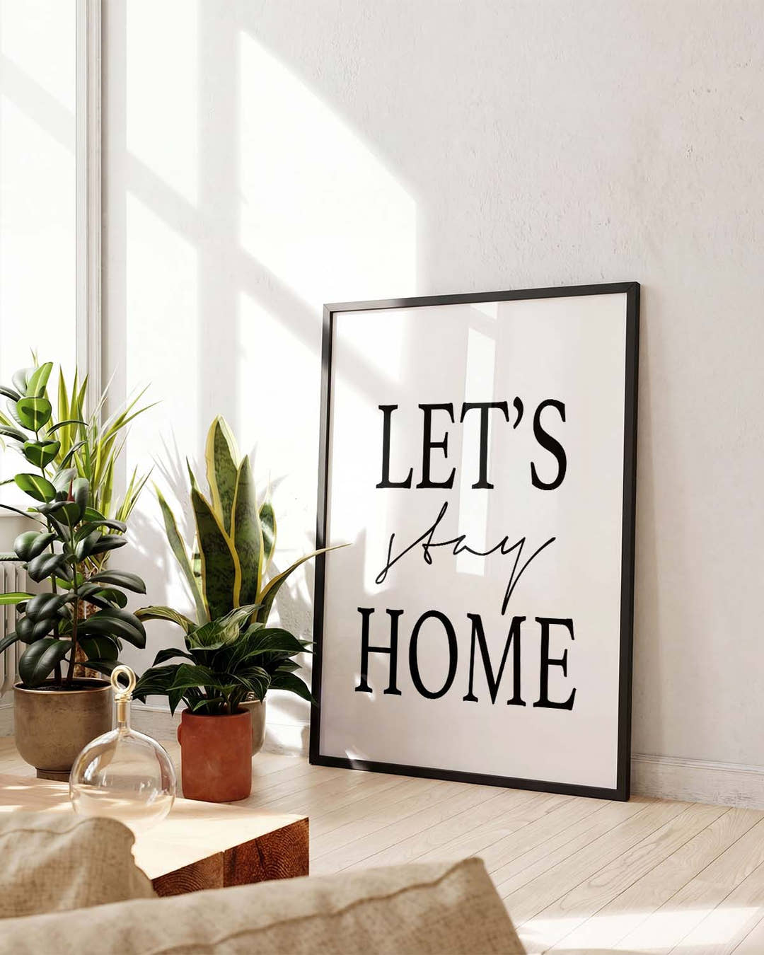 Let’s Stay Home Typografie Poster – Let’s Stay Home