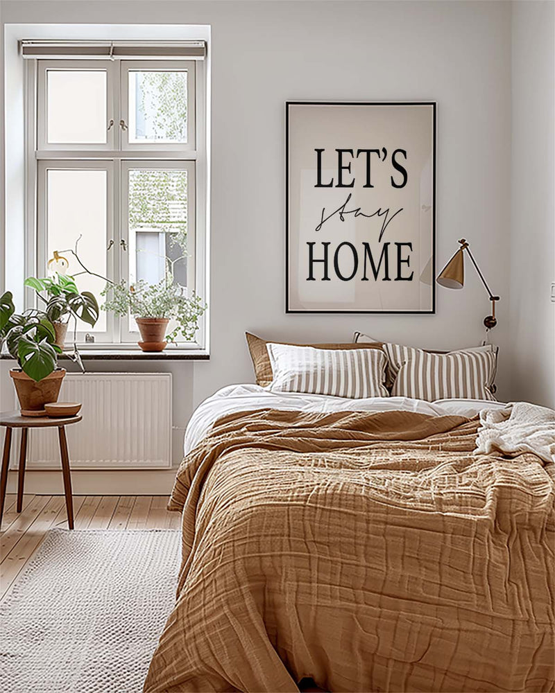 Let’s Stay Home Typografie Poster – Let’s Stay Home