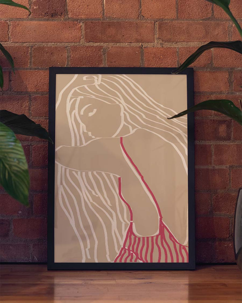 Line Art Woman Poster – Line Art Woman