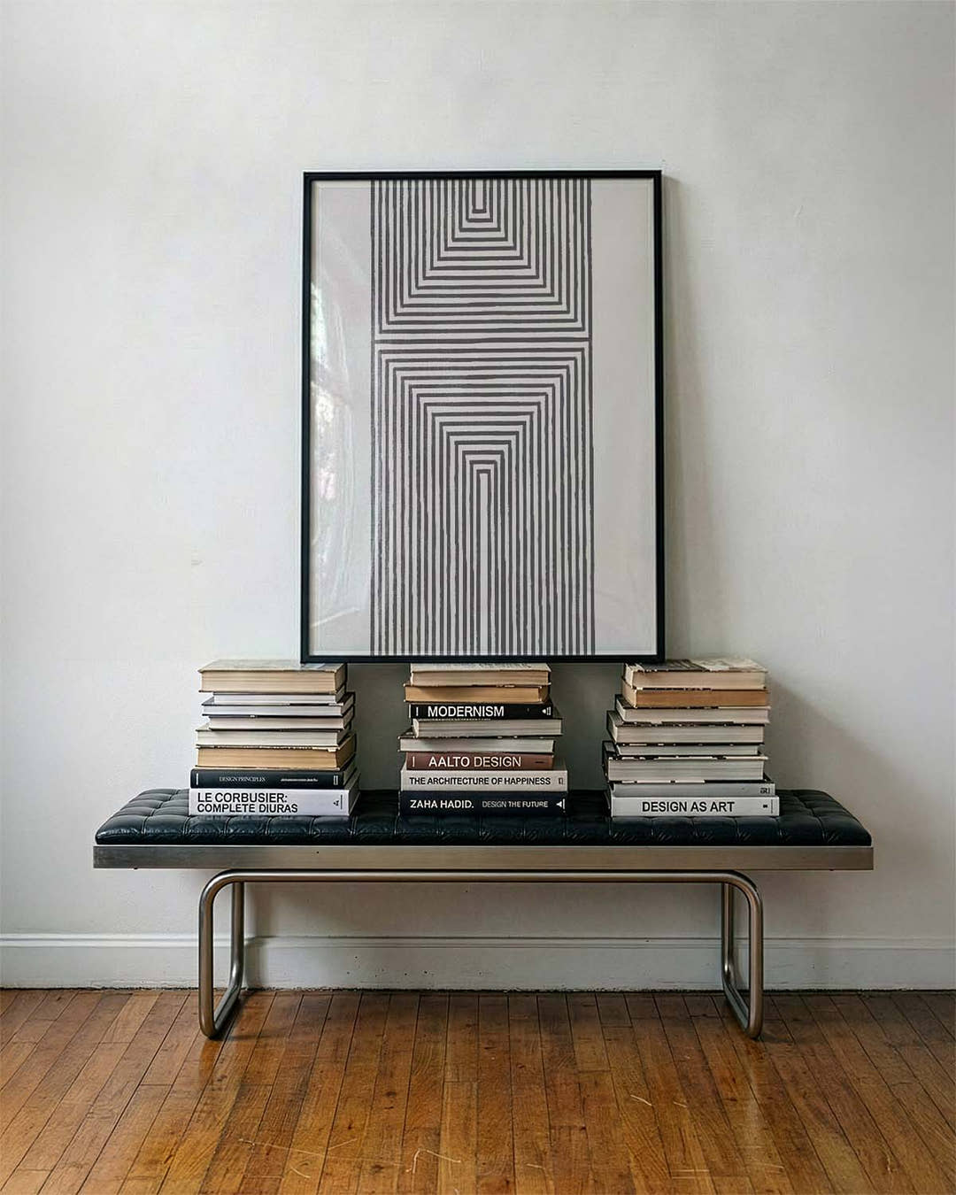 Geometrisches Linien Poster – Linear Depth Frame