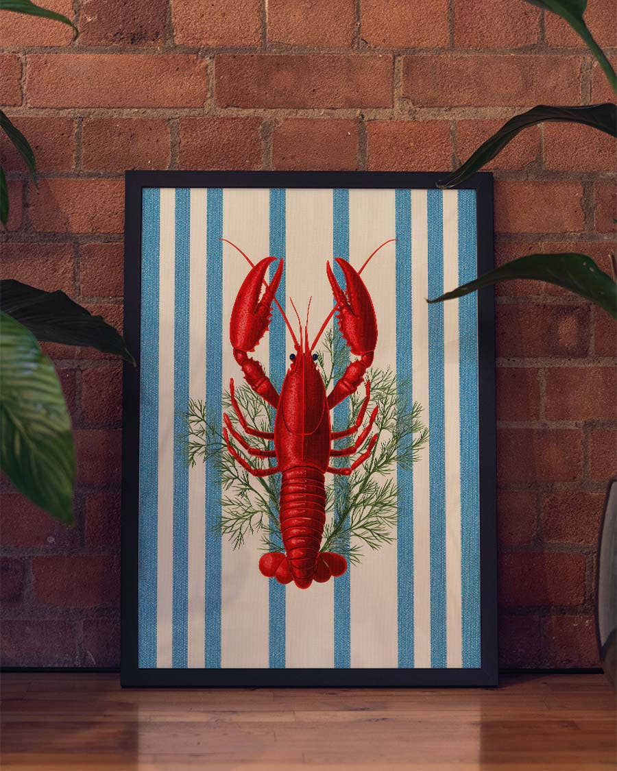Lobster Striped Poster – Lobster Striped Background