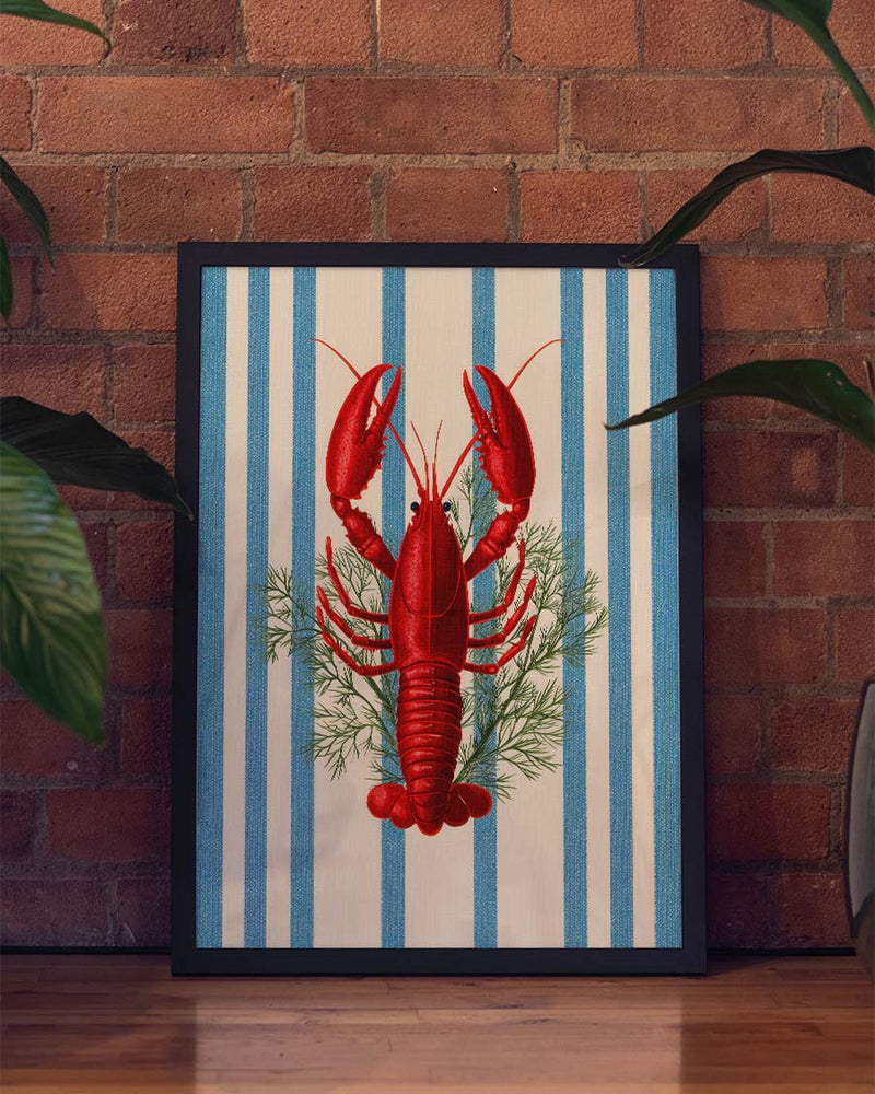 Lobster Striped Poster – Lobster Striped Background