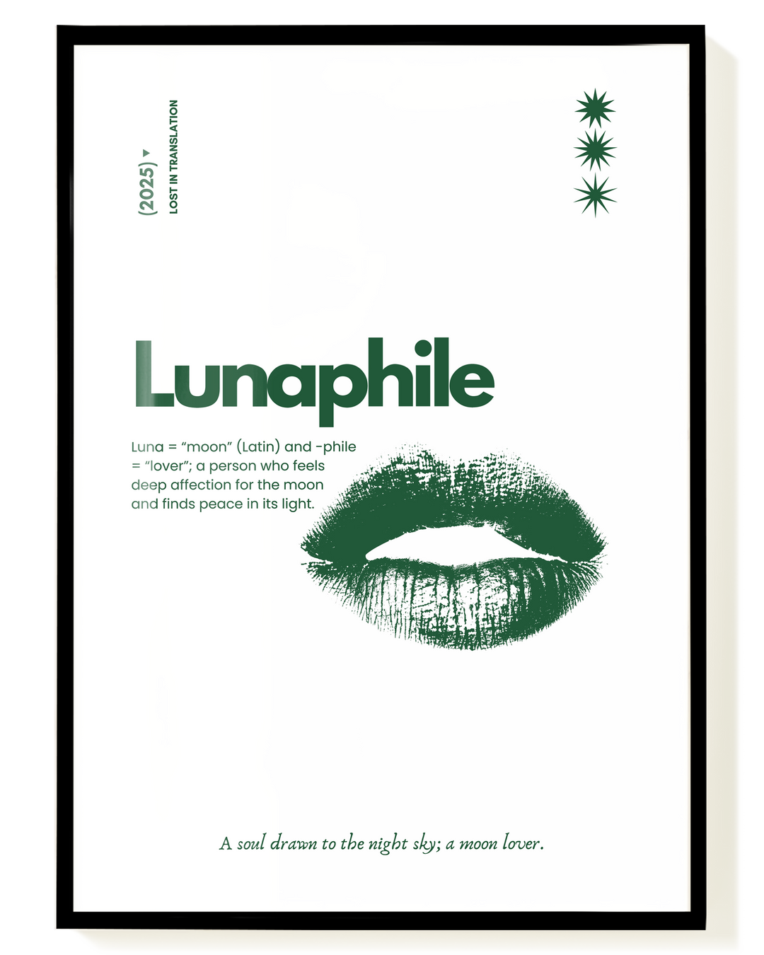Lunaphile | Typografie Poster