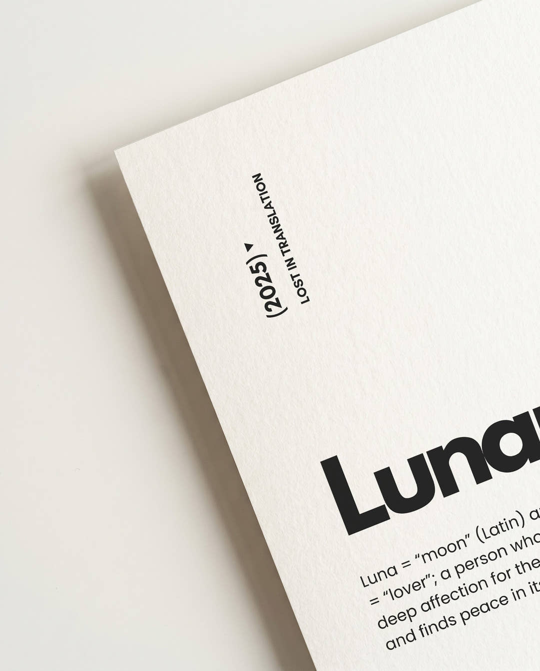 Lunaphile | Typografie Poster