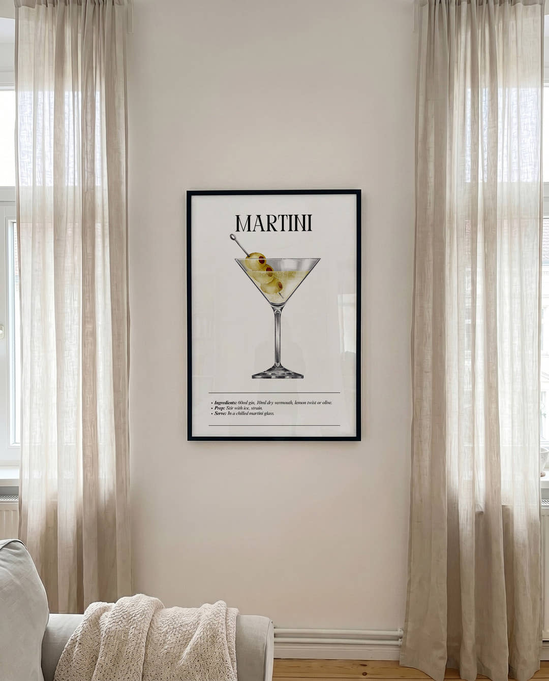 Martini Cocktail Illustration Poster – Martini