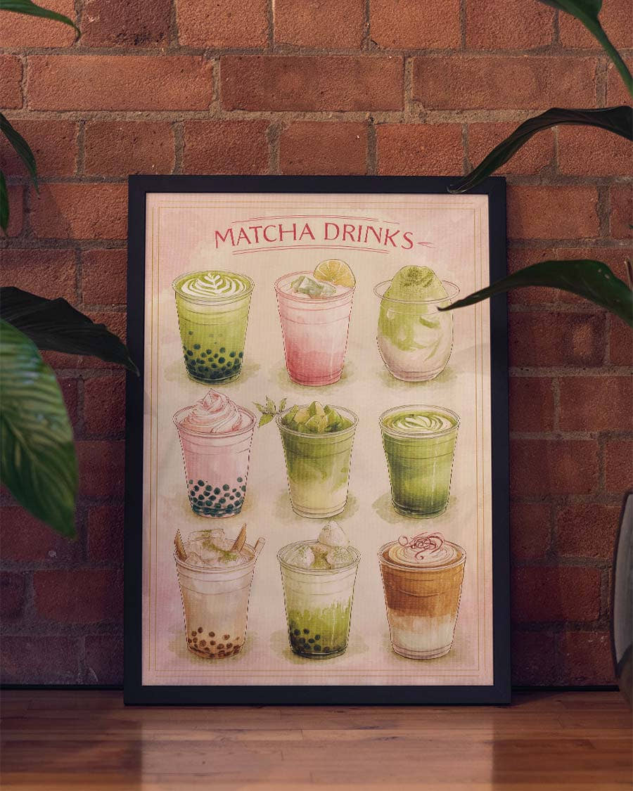 Matcha Drinks Menu Poster – Matcha Drinks Menu