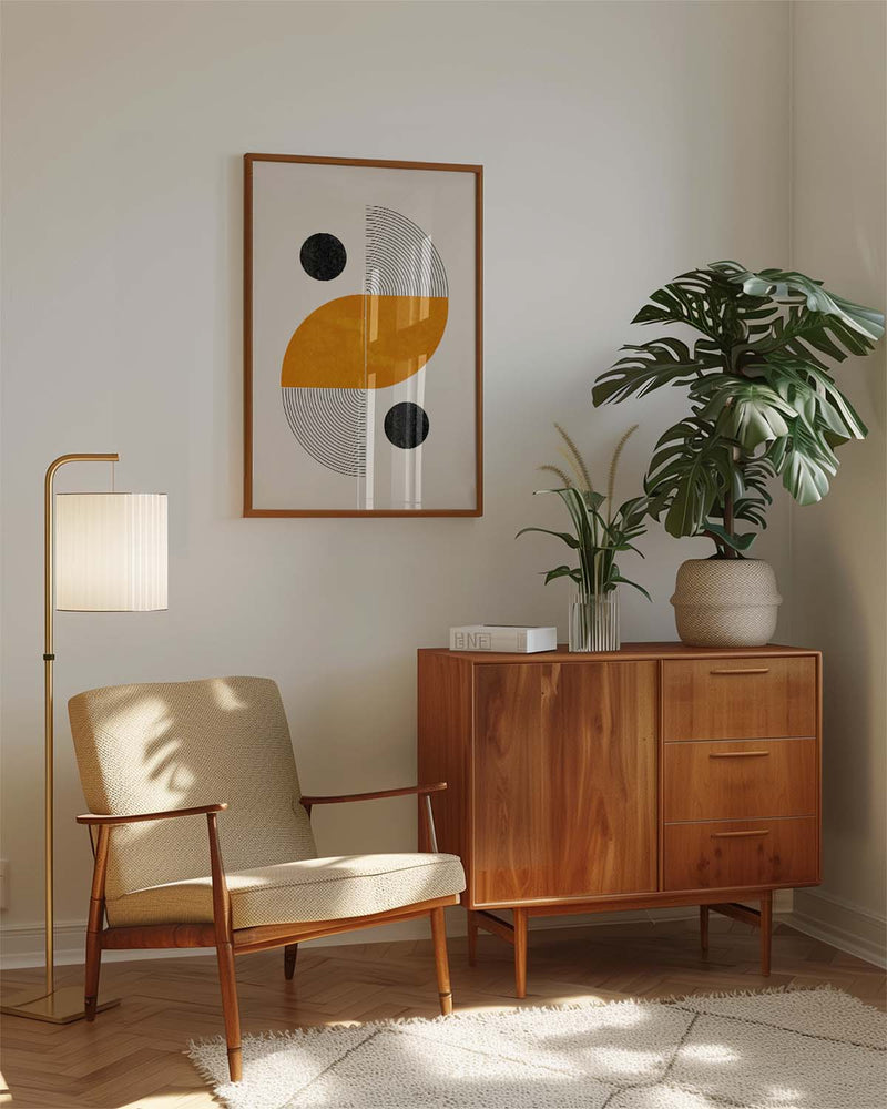 Mid Century Geometric Poster – Midcentury Geometric