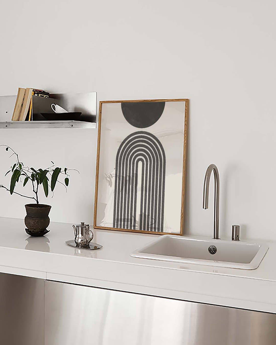 Minimal Bogen Linien Poster – Minimal Arch Lines