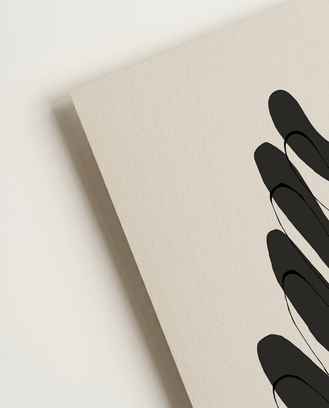 Minimalistisches Blatt Poster – Minimal Black Leaf
