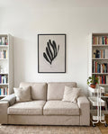 Minimalistisches Blatt Poster – Minimal Black Leaf