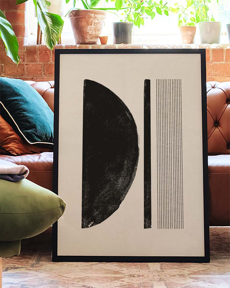 Minimal Schwarzer Halbkreis Poster – Minimal Black Semi Circle